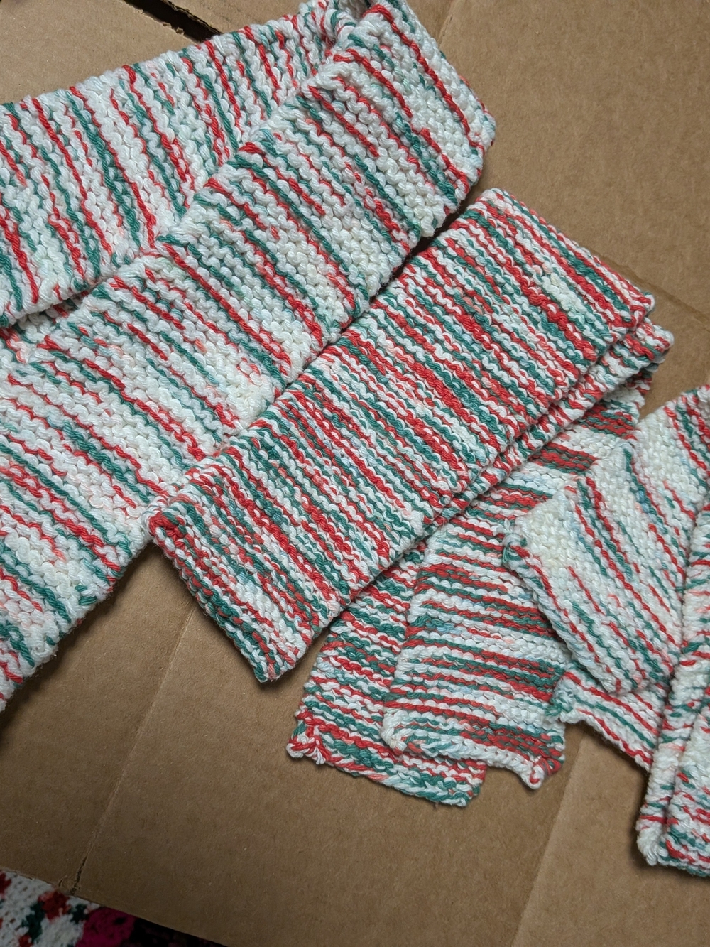 Handmade Crocheted Christmas Scarves